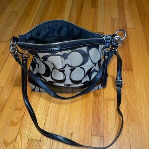 Coach Black and Gray Crossbody Bag
